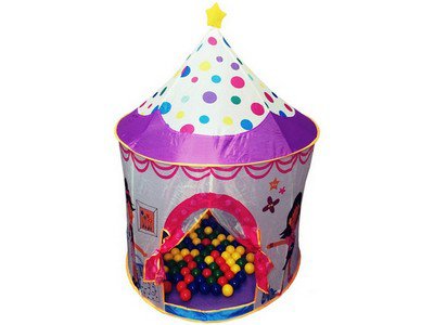 Детский домик для дачи Замок + 100 шариков