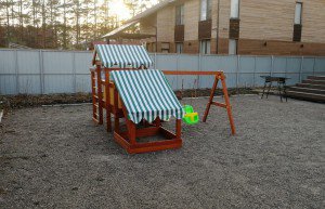 Детская игровая площадка Савушка Baby Play-12 под тентом