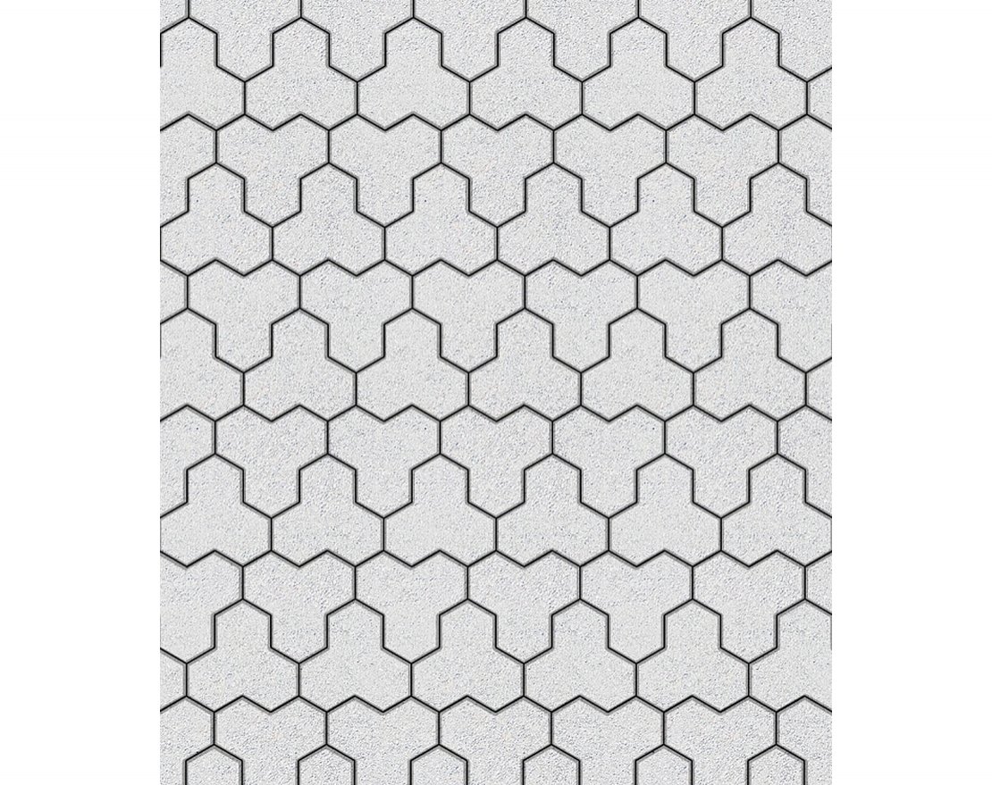 Тротуарная плитка Трилистник Стандарт (1 м2) с укладкой